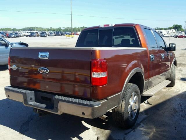 1FTPW12535KE68179 - 2005 FORD F150 SUPER MAROON photo 4