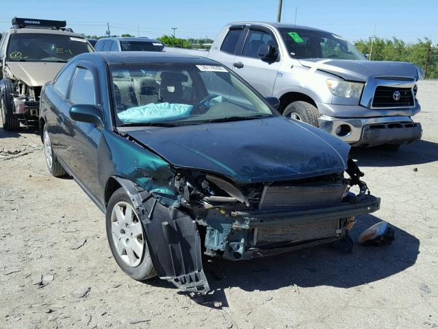 1HGEM22981L038417 - 2001 HONDA CIVIC SI GREEN photo 1