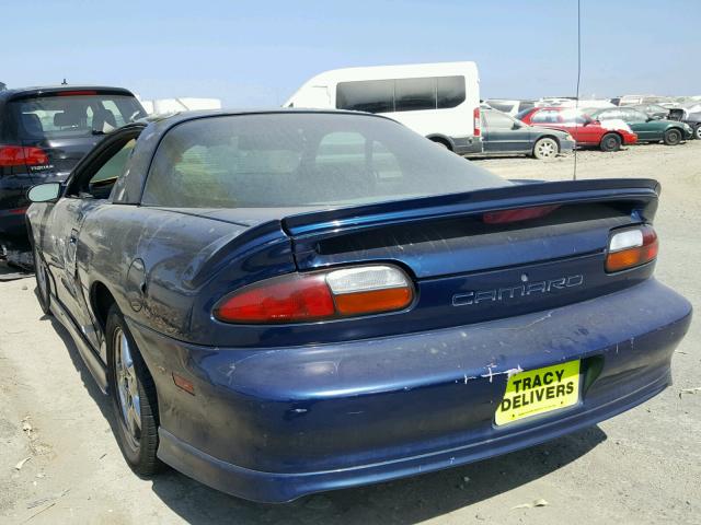 2G1FP22K8V2118599 - 1997 CHEVROLET CAMARO BAS BLUE photo 3