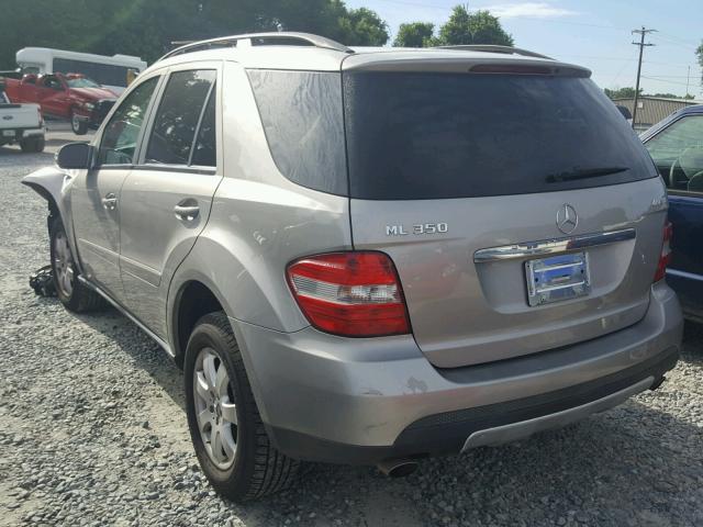 4JGBB86E07A250567 - 2007 MERCEDES-BENZ ML 350 GRAY photo 3