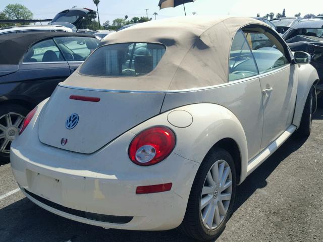 3VWRF31Y68M403840 - 2008 VOLKSWAGEN NEW BEETLE 奶油色 照片 4
