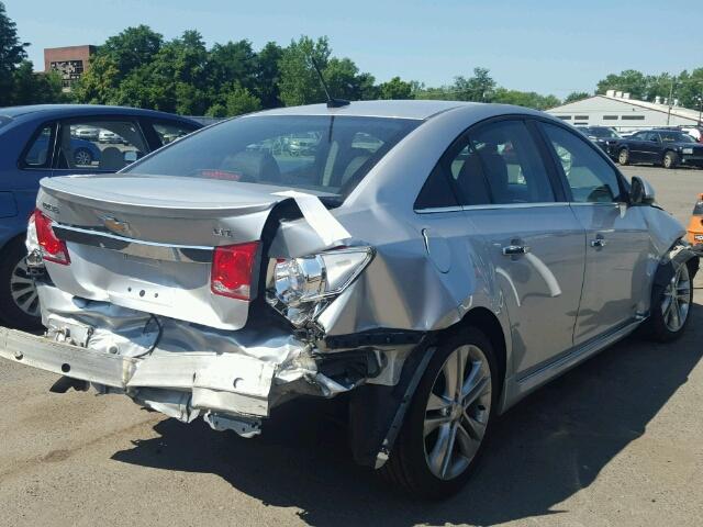 1G1PG5SB3E7240740 - 2014 CHEVROLET CRUZE LTZ SILVER photo 4