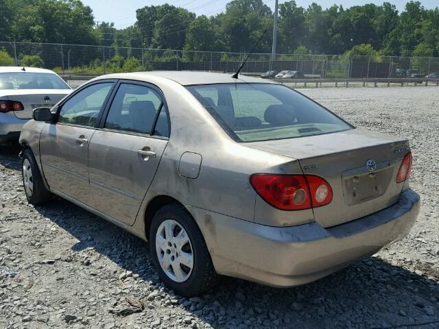 2T1BR32E85C371770 - 2005 TOYOTA COROLLA CE GOLD photo 3