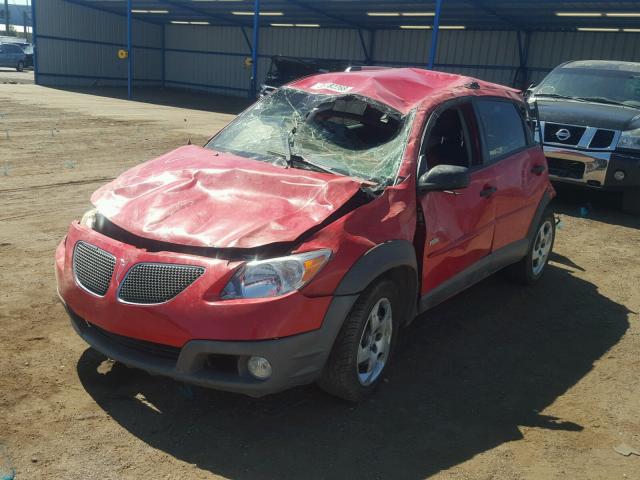 5Y2SL63825Z455276 - 2005 PONTIAC VIBE RED photo 2