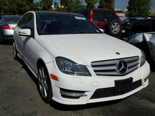 WDDGF5HB5DA755814 - 2013 MERCEDES-BENZ C WHITE photo 1