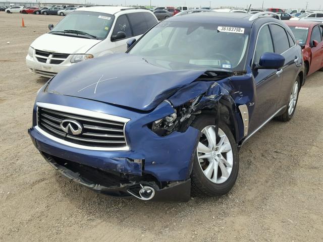 JN8CS1MW0EM410104 - 2014 INFINITI QX70 BLUE photo 2