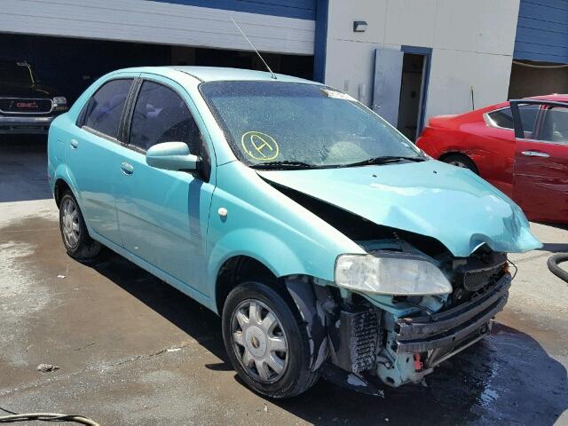 KL1TD52615B376287 - 2005 CHEVROLET AVEO BASE Turquoise photo 1