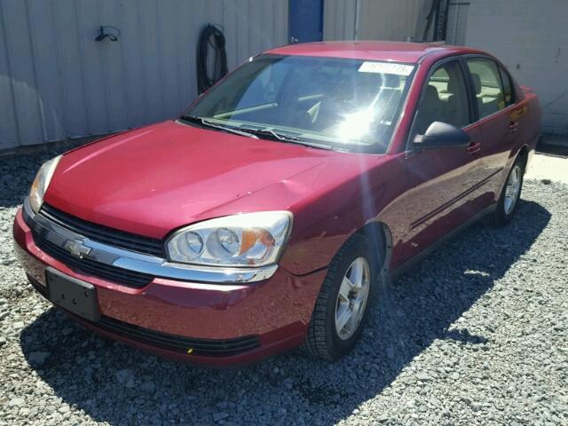 1G1ZT52855F261314 - 2005 CHEVROLET MALIBU LS ბურგუნდია ფოტო 2