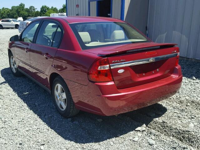 1G1ZT52855F261314 - 2005 CHEVROLET MALIBU LS ბურგუნდია ფოტო 3