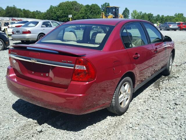 1G1ZT52855F261314 - 2005 CHEVROLET MALIBU LS ბურგუნდია ფოტო 4