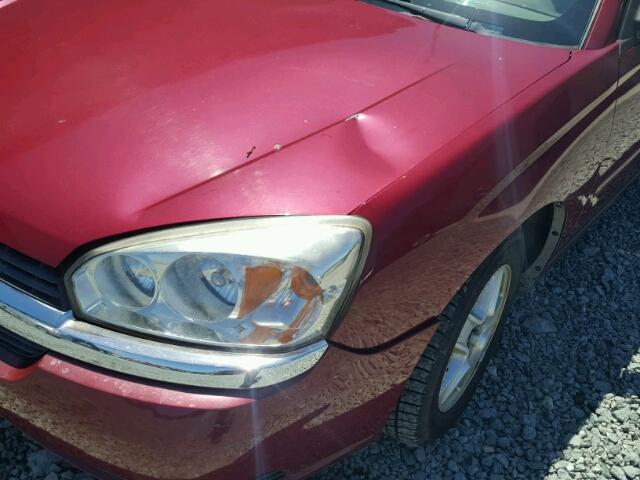 1G1ZT52855F261314 - 2005 CHEVROLET MALIBU LS ბურგუნდია ფოტო 9