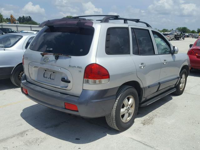 KM8SB13D35U011710 - 2005 HYUNDAI SANTA FE B SILVER photo 4