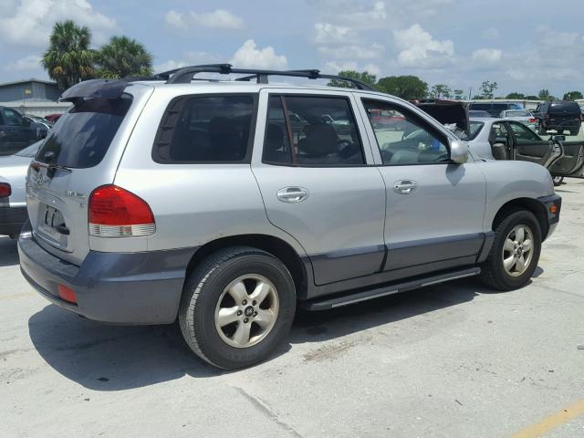 KM8SB13D35U011710 - 2005 HYUNDAI SANTA FE B SILVER photo 9