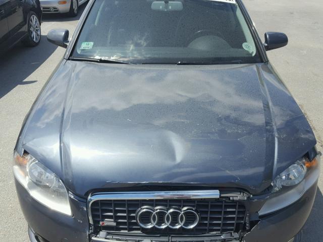 WAUDF78E68A050560 - 2008 AUDI A4 2.0T QU GRAY photo 7