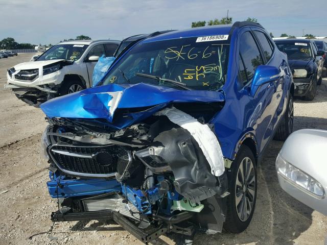 KL4CJBSB1JB585899 - 2018 BUICK ENCORE PRE BLUE photo 2