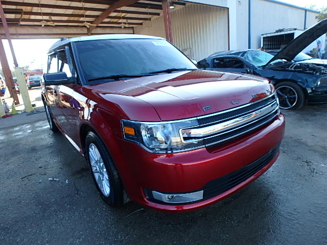 2FMGK5C85DBD16405 - 2013 FORD FLEX SEL RED photo 1