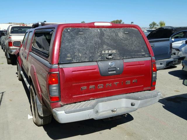 1N6MD29Y13C439265 - 2003 NISSAN FRONTIER C RED photo 3
