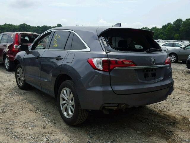 5J8TB4H39HL004718 - 2017 ACURA RDX GRAY photo 3