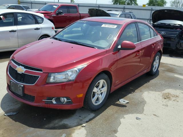 1G1PF5SC8C7316672 - 2012 CHEVROLET CRUZE LT RED photo 2