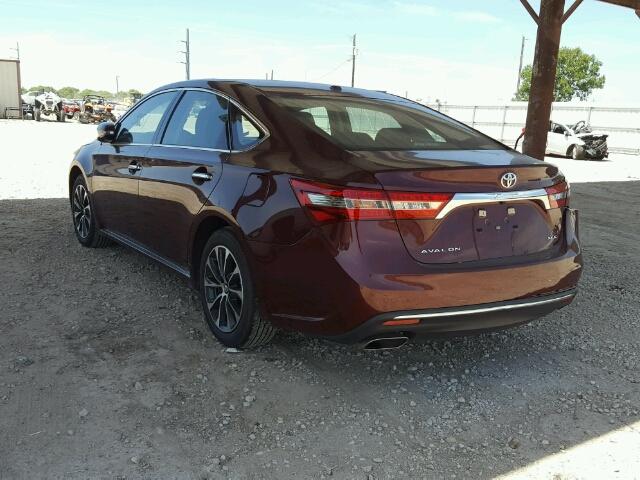 4T1BK1EB6HU259708 - 2017 TOYOTA AVALON XLE BURGUNDY photo 3