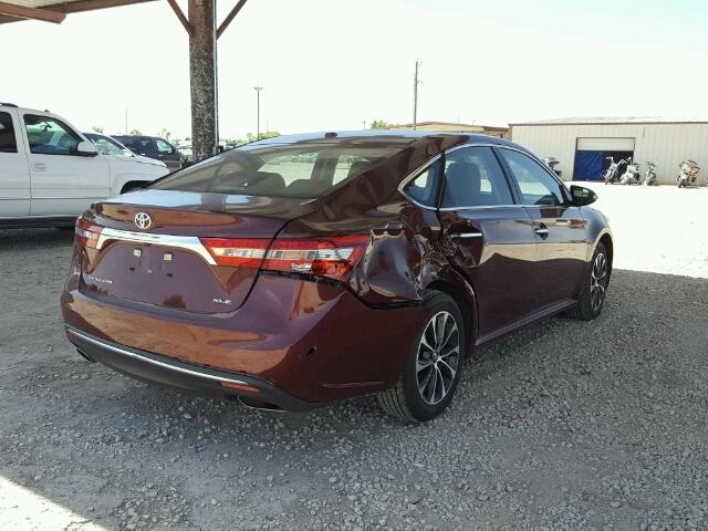 4T1BK1EB6HU259708 - 2017 TOYOTA AVALON XLE BURGUNDY photo 4