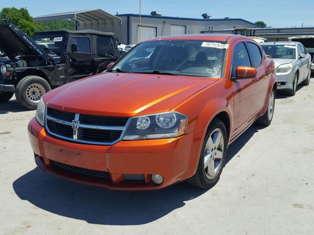 1B3LC76M58N104149 - 2008 DODGE AVENGER R/ ORANGE photo 2