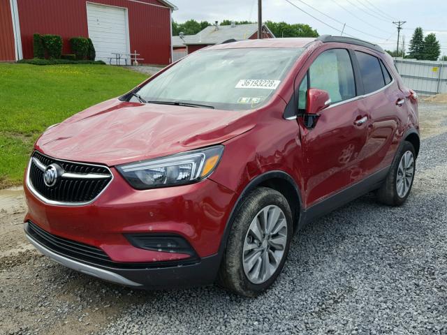 KL4CJASB6HB030483 - 2017 BUICK ENCORE PRE RED photo 2