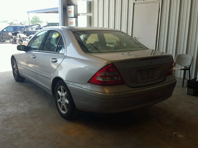 WDBRF61J64A638168 - 2004 MERCEDES-BENZ C 240 SILVER photo 3