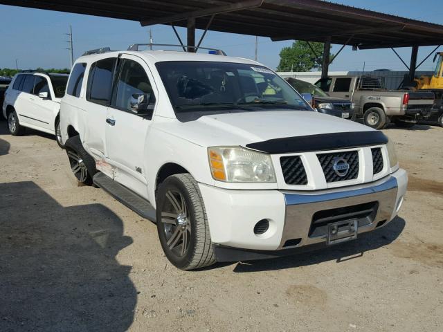 5N1AA08A85N704340 - 2005 NISSAN ARMADA SE WHITE photo 1