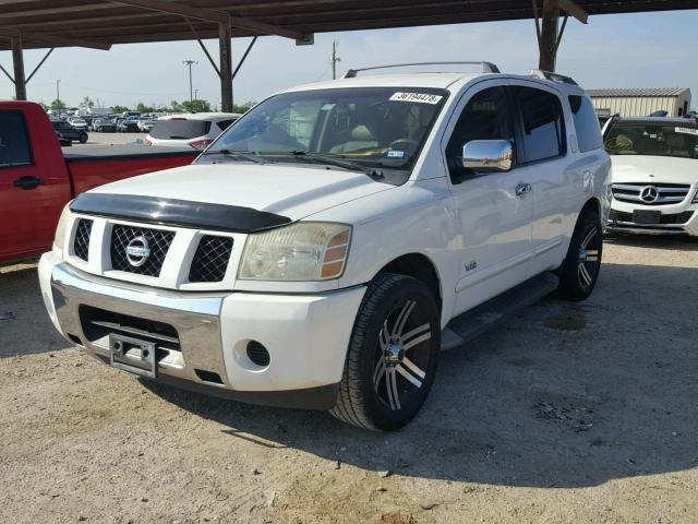 5N1AA08A85N704340 - 2005 NISSAN ARMADA SE WHITE photo 2