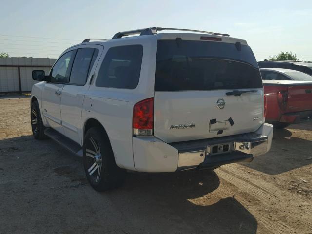 5N1AA08A85N704340 - 2005 NISSAN ARMADA SE WHITE photo 3