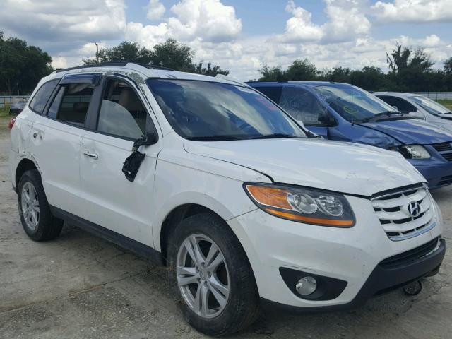 5NMSK3AB8AH365631 - 2010 HYUNDAI SANTA FE L WHITE photo 1