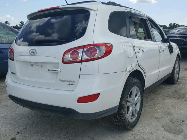 5NMSK3AB8AH365631 - 2010 HYUNDAI SANTA FE L WHITE photo 4