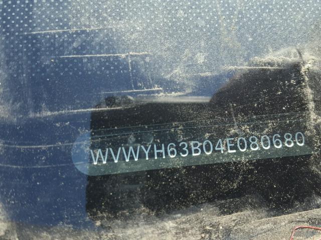 WVWYH63B04E080680 - 2004 VOLKSWAGEN PASSAT GLX 灰色 照片 10