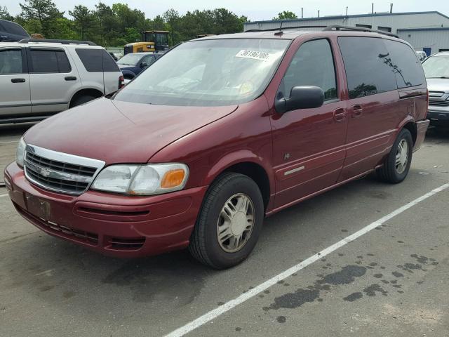 1GNDX13EX2D292446 - 2002 CHEVROLET VENTURE LU RED photo 2