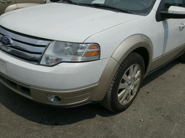 1FMDK07W68GA11444 - 2008 FORD TAURUS X E WHITE photo 9