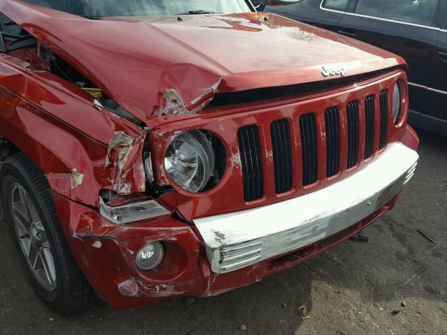 1J8FF48W97D322639 - 2007 JEEP PATRIOT LI RED photo 9