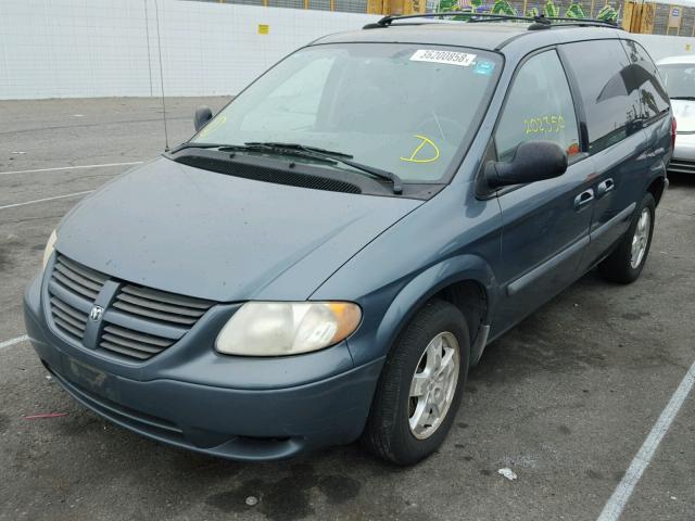 1D8GP45R96B527140 - 2006 DODGE CARAVAN SX BLUE photo 2