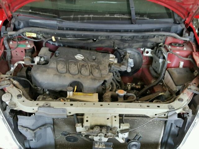 3N1BC13E58L390527 - 2008 NISSAN VERSA RED photo 7