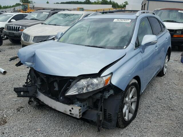 2T2ZK1BA0AC025383 - 2010 LEXUS RX 350 BLUE photo 2