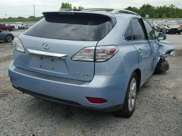 2T2ZK1BA0AC025383 - 2010 LEXUS RX 350 BLUE photo 4