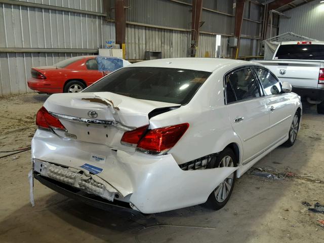 4T1BK3DB7BU436741 - 2011 TOYOTA AVALON BAS WHITE photo 4