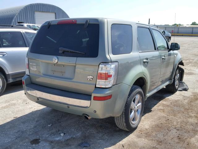 4M2CU87128KJ44626 - 2008 MERCURY MARINER PR GREEN photo 4