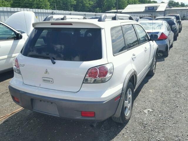 JA4LZ41G33U029215 - 2003 MITSUBISHI OUTLANDER WHITE photo 4