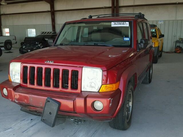 1J8HG48K16C195392 - 2006 JEEP COMMANDER წითელი ფოტო 2