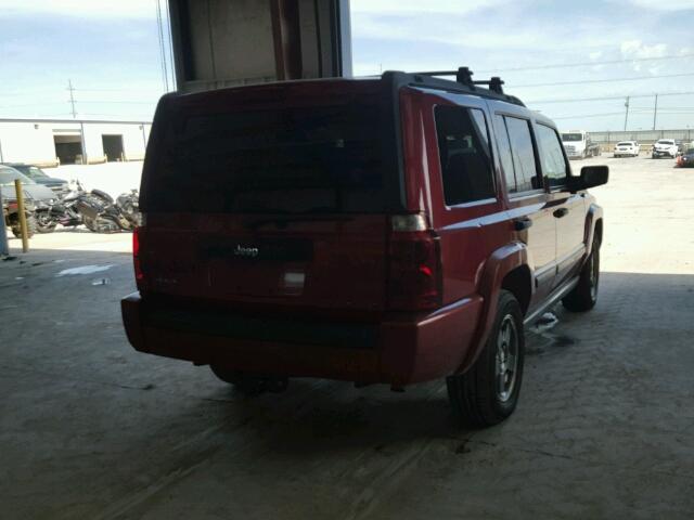 1J8HG48K16C195392 - 2006 JEEP COMMANDER წითელი ფოტო 4