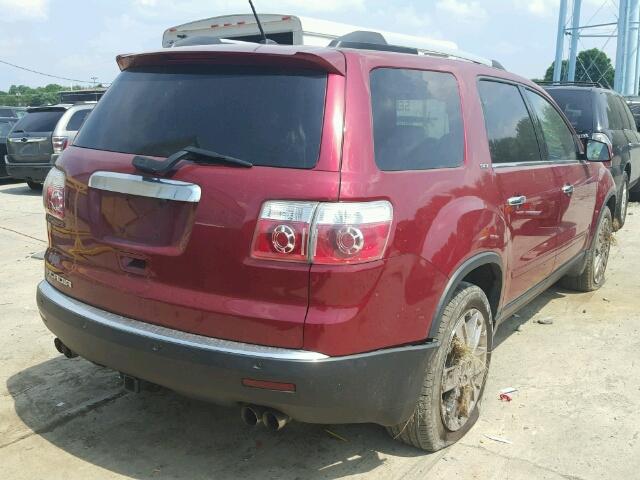 1GKLRNED6AJ150299 - 2010 GMC ACADIA SLT BURGUNDY photo 4