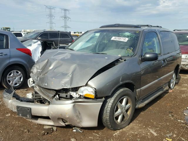 4N2ZN17TX2D809254 - 2002 NISSAN QUEST GLE GRAY photo 2