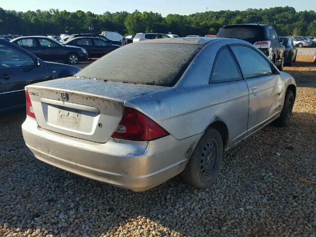 1HGEM22552L092501 - 2002 HONDA CIVIC LX SILVER photo 4