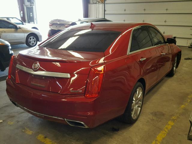 1G6AZ5SXXE0129214 - 2014 CADILLAC CTS PREMIU RED photo 4